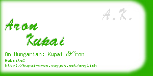 aron kupai business card